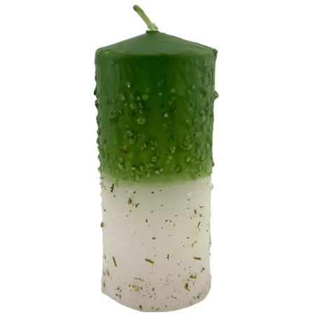 Örtljus med vinrue och salt - Esoteriskt ljus 14x6cm - Städning av företag och hem