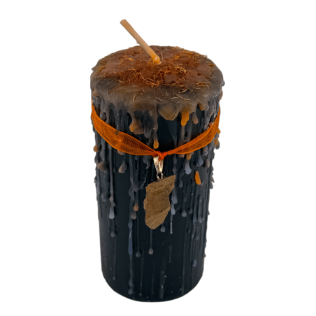 Velón Talismán Ojo de Tigre - Velón Esotérico con Amuleto Especial 14x6cm - Protección, Confianza y Fuerza Interior