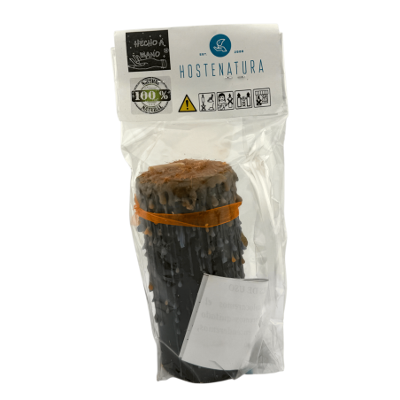 タイガーアイ タリスマンキャンドル - 特別なお守り付き秘伝キャンドル 14x6cm - 保護、自信、そして内なる強さ
