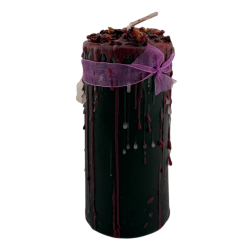 Velón Talismán Cuarzo Rosa - Velón Esotérico con Amuleto Especial 14x6cm - Amor propio, armonía y apertura del corazón