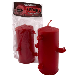 7-Wick Red Candle 12.5x6cm - Tomb for...