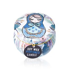 Vela artistica de Hojalata - Muñecas rusas -Muñeca azul  - 8