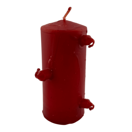 7-Wick Red Candle 12.5x6cm - Tomb for Love-Related Work, Breaking Ties...