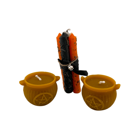 Set mit rituellen Halloweenkerzen HOSTENATURA