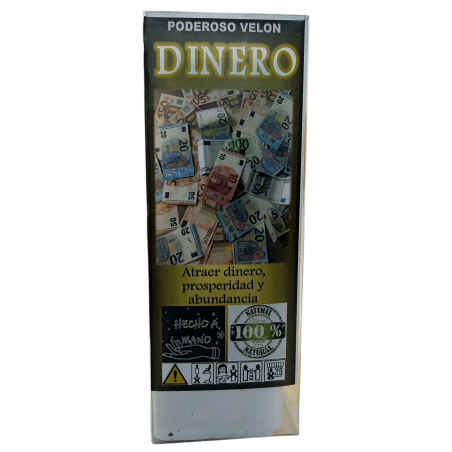 Lumânare puternică pentru încărcarea banilor - Lumânare ezoterică 14x6cm - Atrage bani, prosperitate și abundență