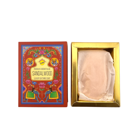SREE VANI Indian Heritage Sandalwood Bath Soap - 75g Bar.