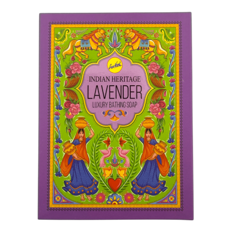 Sabonete de banho de lavanda SREE VANI Indian Heritage - Barra de 75 g.