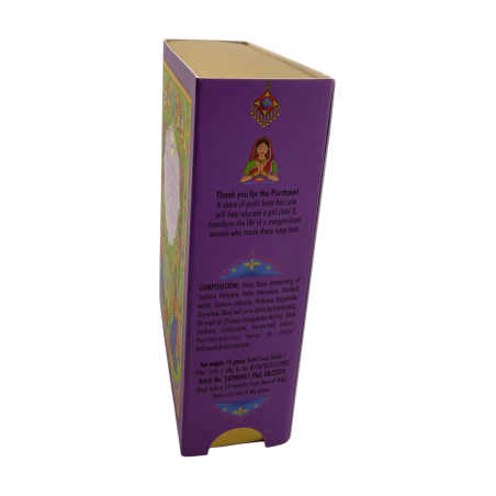 SREE VANI Indisk lavendelbadtvål – 75 g bar.