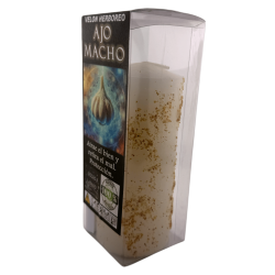 Candela all'aglio e alle erbe - Candela esoterica 14x6cm - Protezione, attrae il bene, allontana il male...