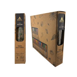 Yagra Palo Santo Organisk Rökelselåda AROMA Nature - 12 askar med 8 tjocka pinnar