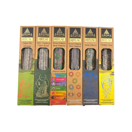 AROMA儀式用お香キット - フロリダウォーター、道を開き、7つのチャクラと7つのパワー、お金を引き寄せ、家を浄化