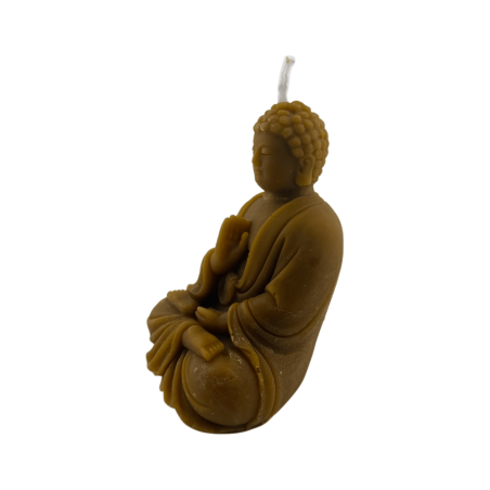 Honig-Buddha-Meditationskerze 100% Honig - 12,4 x 8,2 cm - 245 g.