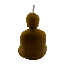 Bougie de méditation Bouddha au miel 100% miel - 12,4 x 8,2 cm - 245 g.
