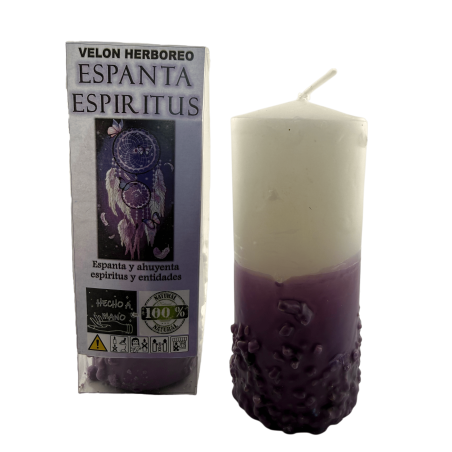 Świeca ziołowa odstraszająca duchy - świeca ezoteryczna 14x6 cm - odstrasza i odpędza duchy i byty