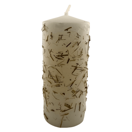 Vela de ervas da sorte - Vela esotérica 14x6cm - Atrai todas as coisas boas