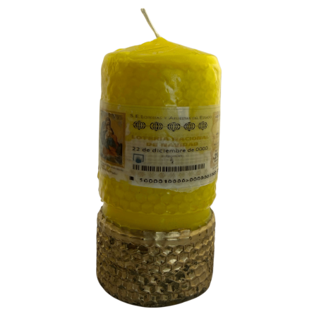 聖別されたドン・ファン宝くじキャンドル - ドン・ファンの宮廷 - 14x6.5cm - 幸運と豊かさを引き寄せます
