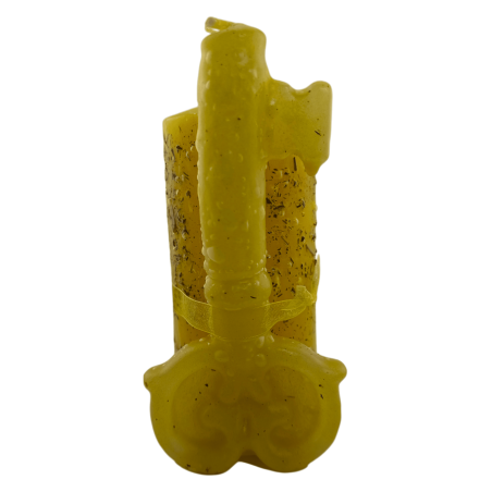 Geldkraft-Schlüsselkerze HOSTENATURA - 14x8cm - Handgefertigte esoterische Kerze zur Anziehung von Geld