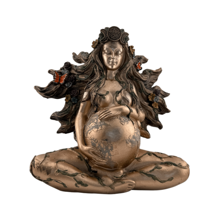 樹脂フィギュア ガイア 母なる大地の女神 - 20x10x15cm