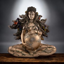 Figura in resina Gaia Madre Terra Dea - 20x10x15cm