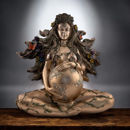 Figura Resina Gaia Diosa Madre Tierra - 20x10x15cm