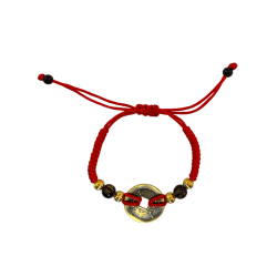 Pulseira de Moedas Feng Shui I Ching - Dinheiro, Riqueza e Boa Sorte