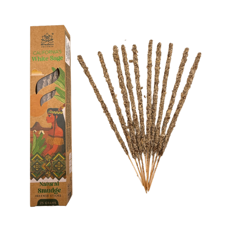 Natural California White Sage Incense Smudge Himalayan Soul Origins - 25g Box