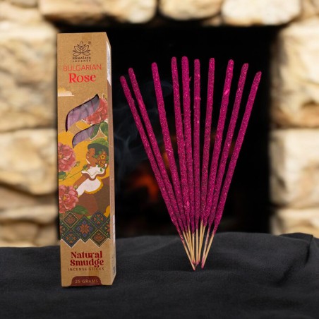 Naturalny kadzidłowy zapach róży bułgarskiej Himalayan Soul Origins - pudełko 25 g