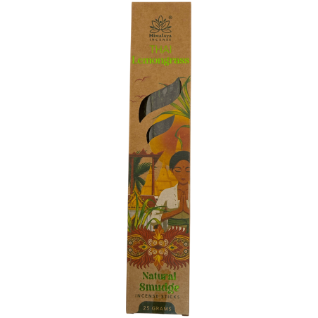 Incenso de capim-limão tailandês natural para defumação, Himalayan Soul Origins - Caixa com 25g