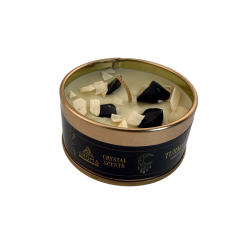 Doftljus med kristallturmalin - AROMA FRAGRANCES - 65 g - 5-6 timmars doft