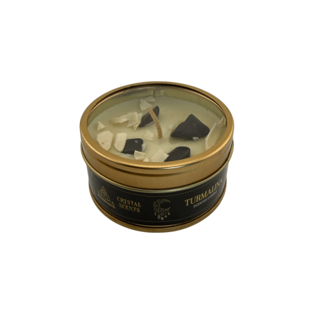 Crystal Tourmaline AROMA FRAGRANCES Candle - Sandalwood Fragrance - 65g - 5-6h duration