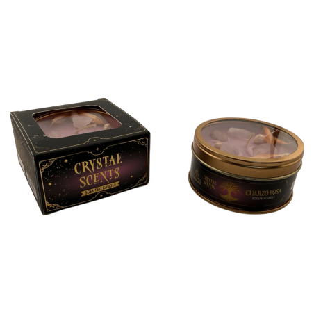 Crystal Rose Quartz AROMA FRAGRANCES Candle - 65g - 5-6h burn time