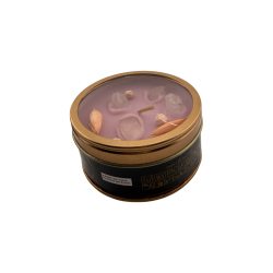 Bougie AROMA FRAGRANCES au quartz rose cristal - 65 g - Durée de combustion : 5 à 6 h