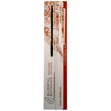 Blissful Botanics TULASI Bio-Vanille-Räucherstäbchen – Natürliches handgefertigtes Produkt – Süße Vanille – 8 Bio-Räucherstäbche
