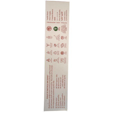Blissful Botanics TULASI Organic Vanilla Incense - Natural Artisan - Sweet Vanilla - 8 Organic Incense Sticks