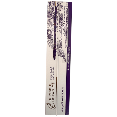 Blissful Botanics TULASI Encens à la lavande bio - Artisanat naturel - Lavande inspirante - 8 bâtonnets d'encens bio