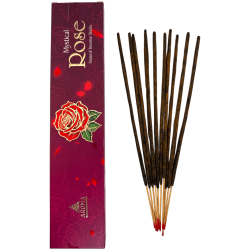 Incenso Mystical Rose Masala AROMA Fragrâncias - Caixa com 24g de Incenso Natural Indiano
