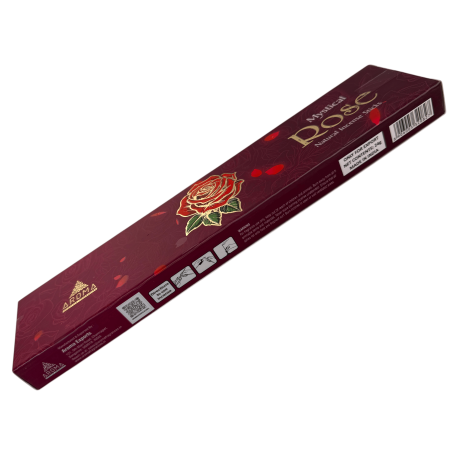 Incenso Mystical Rose Masala AROMA Fragrâncias - Caixa com 24g de Incenso Natural Indiano