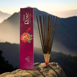 Incenso Mystical Rose Masala AROMA Fragrances - Scatola da 24 g di incenso indiano naturale