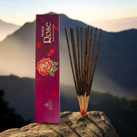 بخور AROMA الورد الغامض - علبة بخور هندي طبيعي 24 غرام