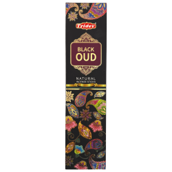 Bâtonnets d'encens naturels Tridev Black Oud - 10 bâtonnets extra épais