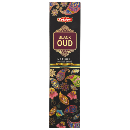 Tridev Black Oud natuurlijke wierookstokjes - 10 extra dikke stokjes