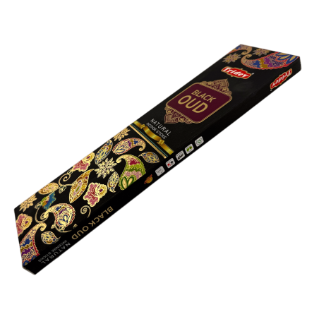 Bâtonnets d'encens naturels Tridev Black Oud - 10 bâtonnets extra épais