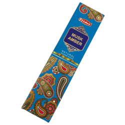 Incienso Tridev Ámbar Almizcle Natural Incense Sticks - 10 varillas extra gruesas