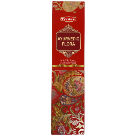 Tridev Ayurvedic Flora Natural Incense Sticks - 10 Extra Thick Sticks
