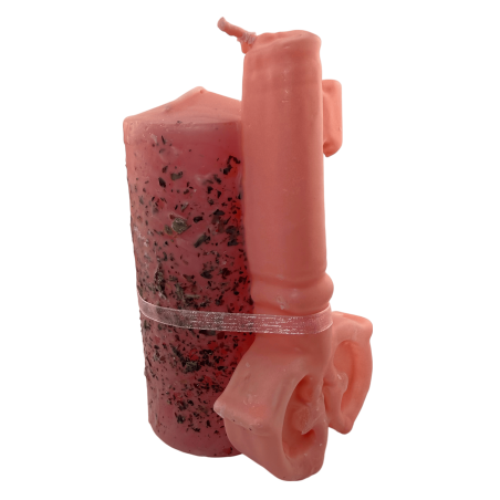 Lumânare Cheia Puterii pentru Uniune și HOSTENATURA - 14x8cm - Lumânare Ezoterică Lucrată Manual