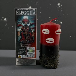 Velón Esotérico Especial Eleggua 14x6cm - Abrecaminos y Protección