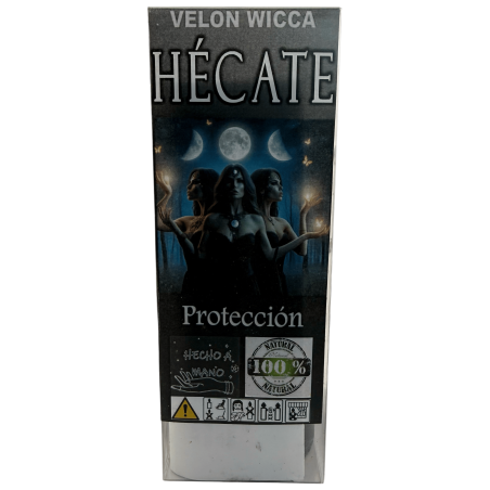 Candela Esoterica Wicca Ecate 14x6cm - Protezione