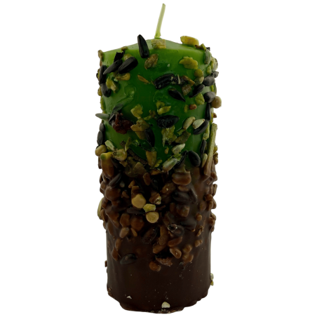 秘教ウィッカの角付きキャンドル 14x6cm - 豊穣