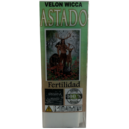 Velón Esotérico Wicca Astado 14x6cm - Fertilidad