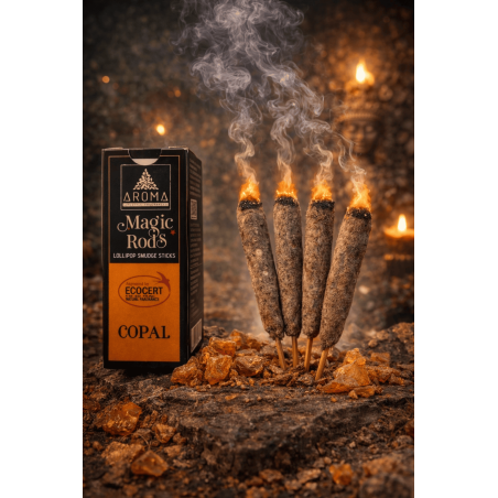 Lutscher-Copal-Zauberstäbe, Räucherstäbchen AROMA Duftnoten - 4 dicke Stäbchen